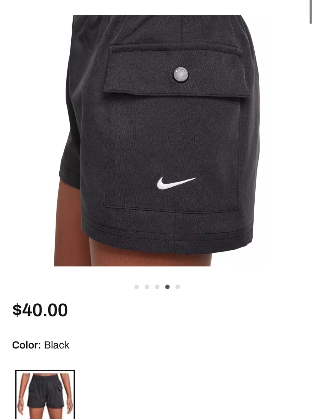 Nike Kids Charcoal Cargo Skort Shorts NWT